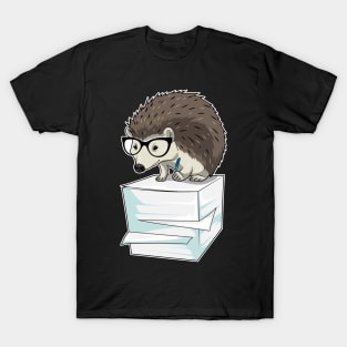 Hedgehog Secretary Stack of paper T-Shirt